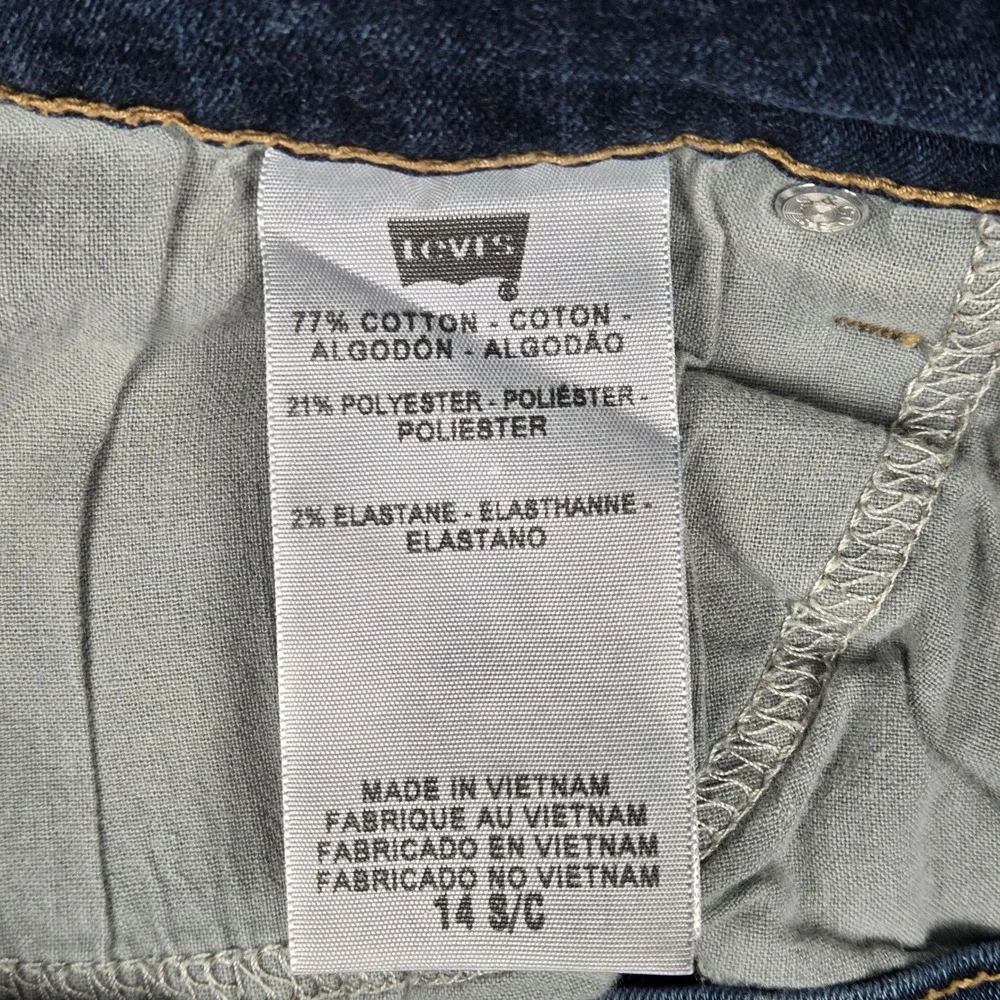 Levi Strauss Co Womens Bootcut Jeans Dark Wash Size 14 Short Medium - Picture 4 of 8